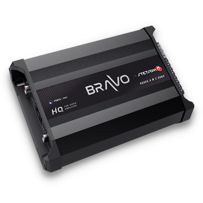 STETSOM BRAVO HQ 800.4 MULTICHANNEL CAR AUDIO DIGITAL AMPLIFIER (2 OHMS STABLE - 800 WATTS RMS)