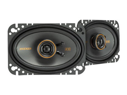 Kicker 51KSC4604 4x6 4" x 6" 75W 4-Ohm 2-Way Coaxial Speakers KSC460