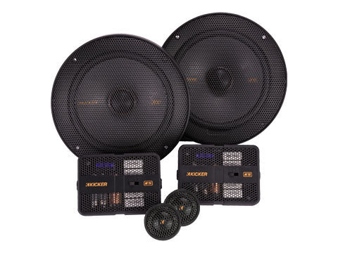 Kicker 51KSS6504 6.5" 125W 4-Ohm 3-Way Component Speakers=Tweeters  KSS650