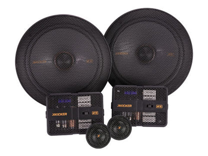 Kicker 51KSS6704 6.75" 125W 4-Ohm 3-Way Component Speakers=Tweeters  KSS670