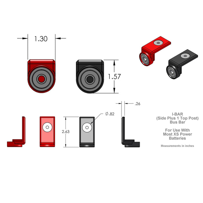 XS Power 551 Battery Side Post Adaptor