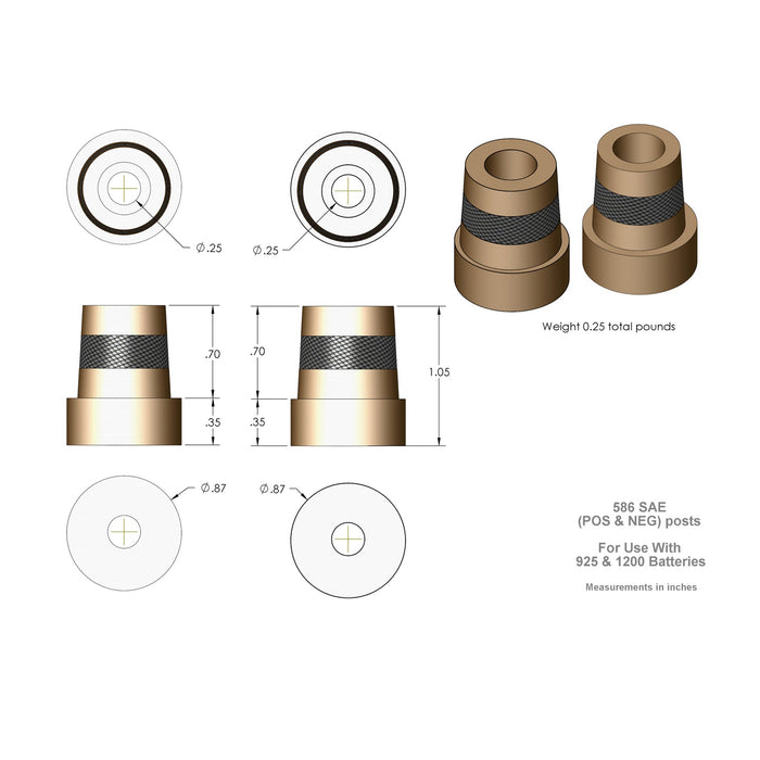 XS Power 586 Battery Post Adaptor