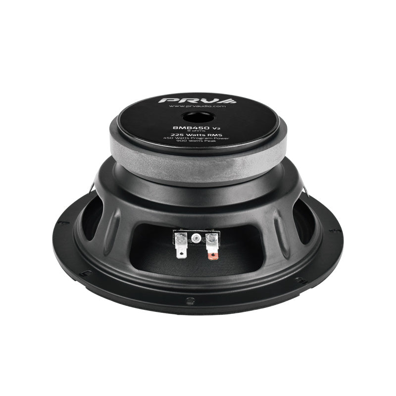 PRV Audio 8MB450 v2 8" 8-Ohm 450W Midrange Car Pro Audio Speaker MID