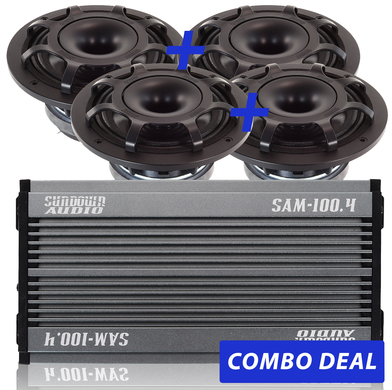 4 BPS-6.5" Powersports Speakers & 1 SAM-100.4 Combo Deal