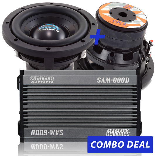 2 PSE-8 8" Powersports Subwoofers & 1 SAM-600.1 Combo Deal