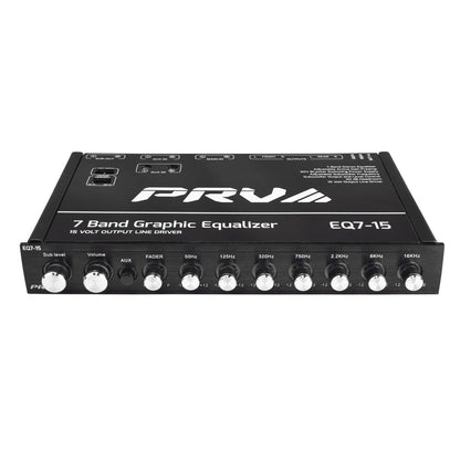 PRV Audio EQ7-15 7 Band 1/2 DIN Car Audio Equalizer