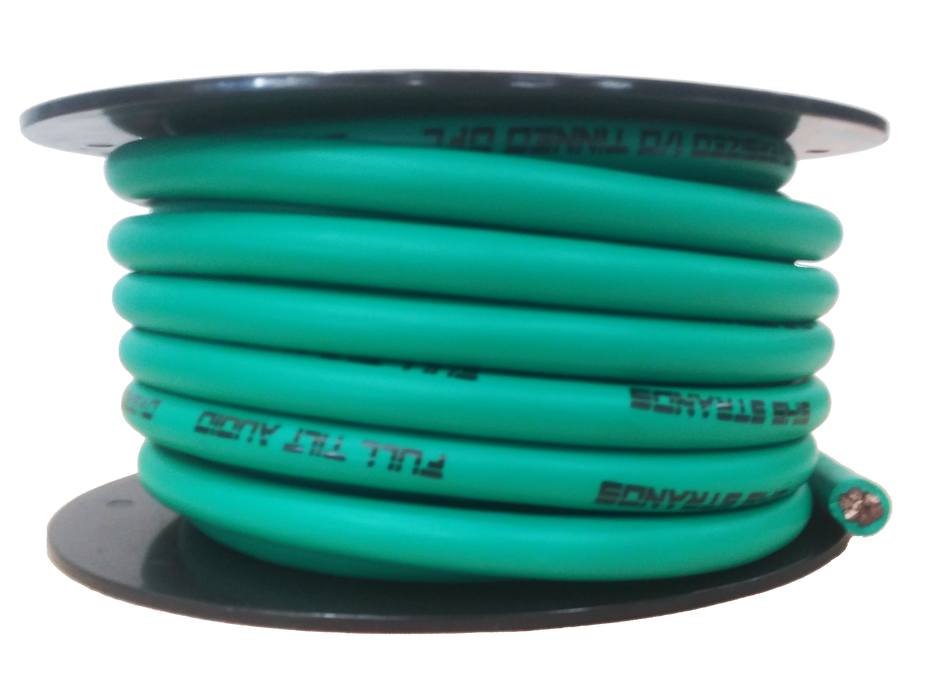 Full Tilt 1/0 SEAFOAM 25' Tinned OFC Oxygen Free Copper Power/Ground Cable/Wire