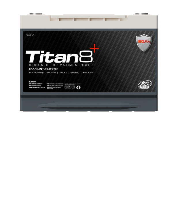 XS Power Titan8 PWR-S5-3400R 12V Lithium BCI Group 34R Battery
