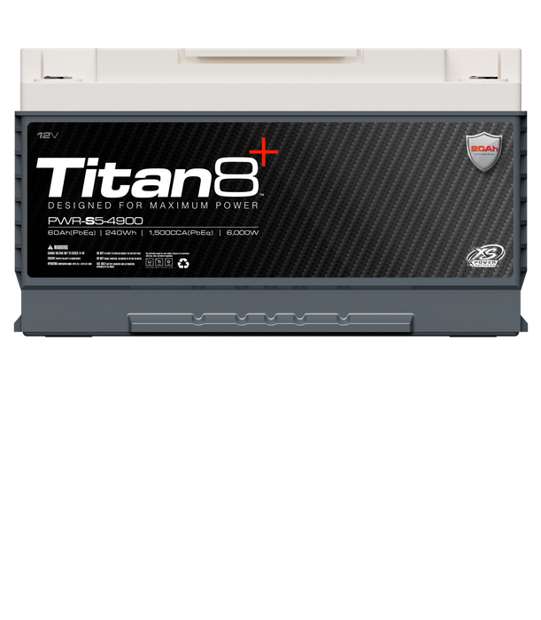 XS Power PWR-S5 Group 49 Titan8 12V Lithium 2000A 120 Energy Wh Battery for 5000 Watts
