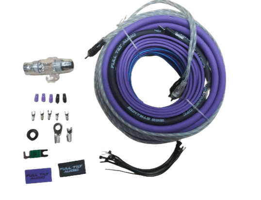 Full Tilt 4 Gauge Amplifier Wiring Kit - Multiple Colors