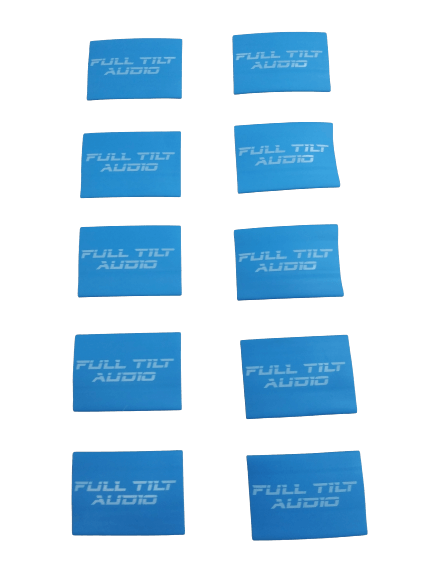 Full Tilt 1/0 AWG Gauge Blue Heat Shrink w/ White Lettering- 10 PACK - Showtime Electronics