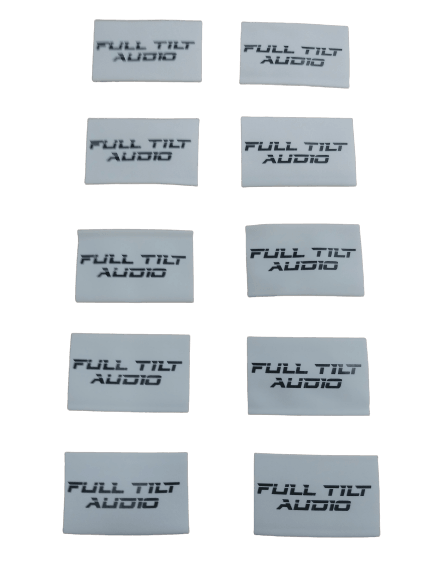 Full Tilt 1/0 AWG Gauge White Heat Shrink w/ Black Lettering- 10 PACK - Showtime Electronics