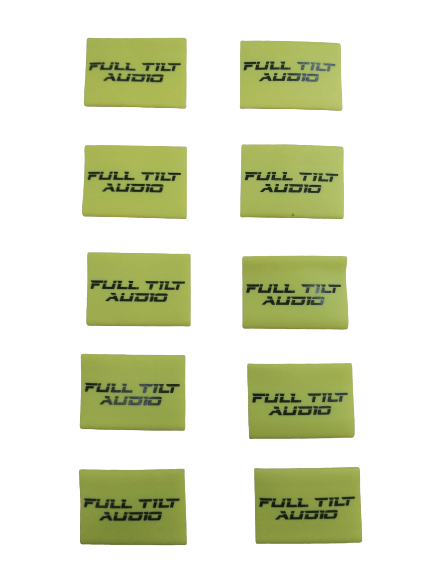 Full Tilt 1/0 AWG Gauge Yellow Heat Shrink w/ Black Lettering- 10 PACK - Showtime Electronics