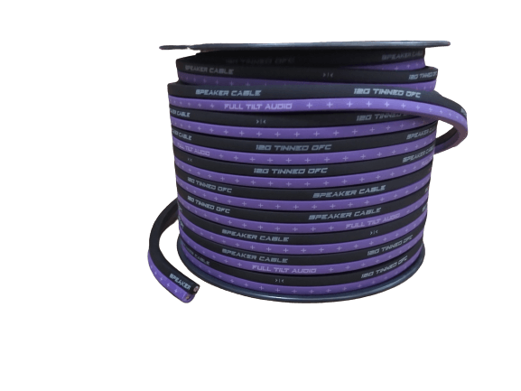 Full Tilt 12 Gauge Purple/Black 100' Tinned OFC Oxygen Free Copper Speaker Wire - Showtime Electronics