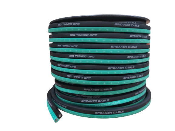 Full Tilt 12 Gauge Teal/Black 100' Tinned OFC Oxygen Free Copper Speaker Wire - Showtime Electronics