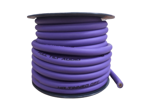 Full Tilt 4 Gauge Purple 50' OFC Power/Ground Cable/Wire - Showtime Electronics