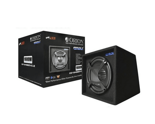 Orion Cobalt Single Subwoofer Enclosure Single Woofer DVC 2 OHM 12" Loaded Enclosure - Showtime Electronics