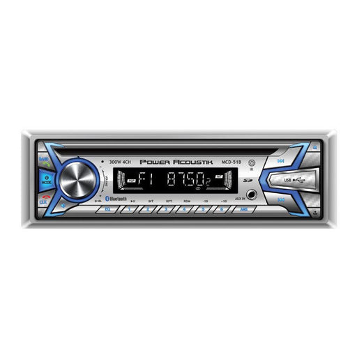 Power Acoustik MCD-51B Single DIN Marine CD/MP3/USB/Bluetooth Stereo/Receiver - Showtime Electronics