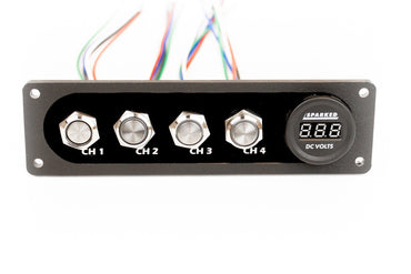 Sparked Innovations Single DIN Switch and Voltmeter Panel - Showtime Electronics