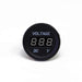 Sparked Single Blue 12V Round LED Voltmeter-Lighter Size Car Audio/Racing - Showtime Electronics
