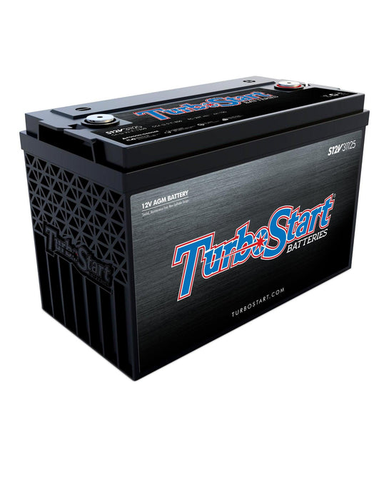 Turbostart S12V31125 12 Volt Group 31 AGM Race/Street/Off Road/Car Audio Battery - Showtime Electronics