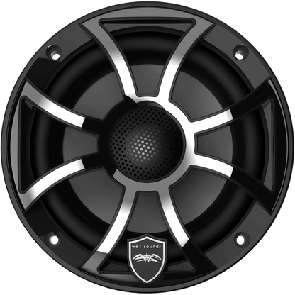 Wetsounds REVO 6-XS-B-SS 6.5" 300W Marine/Boat RGB Coaxial Speakers+Black XS Grills - Showtime Electronics