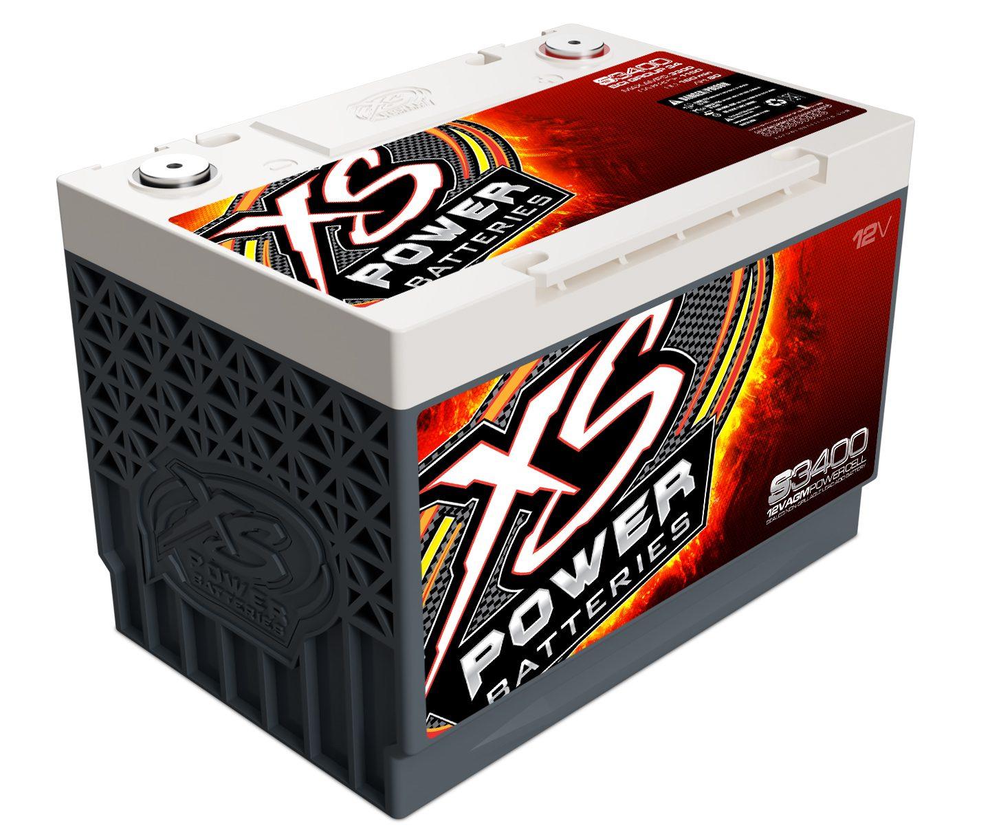 XS Power S3400 12 Volt AGM 3300 Amp Sealed Starting/Racing Battery/Power Cell - Showtime Electronics